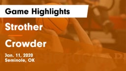 Strother  vs Crowder   Game Highlights - Jan. 11, 2020