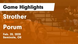 Strother  vs Porum  Game Highlights - Feb. 20, 2020