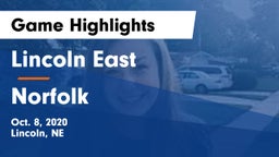 Lincoln East  vs Norfolk  Game Highlights - Oct. 8, 2020