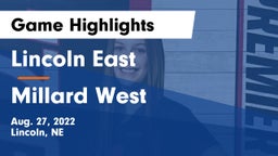 Lincoln East  vs Millard West  Game Highlights - Aug. 27, 2022