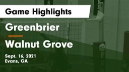 Greenbrier  vs Walnut Grove  Game Highlights - Sept. 16, 2021