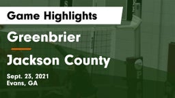 Greenbrier  vs Jackson County  Game Highlights - Sept. 23, 2021