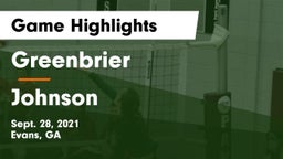 Greenbrier  vs Johnson  Game Highlights - Sept. 28, 2021