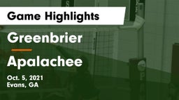 Greenbrier  vs Apalachee  Game Highlights - Oct. 5, 2021