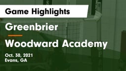 Greenbrier  vs Woodward Academy Game Highlights - Oct. 30, 2021