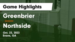 Greenbrier  vs Northside  Game Highlights - Oct. 22, 2022
