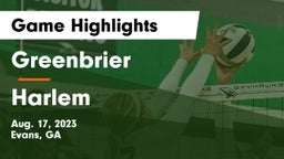 Greenbrier  vs Harlem  Game Highlights - Aug. 17, 2023