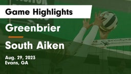 Greenbrier  vs South Aiken  Game Highlights - Aug. 29, 2023