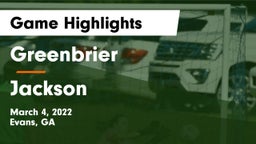 Greenbrier  vs Jackson  Game Highlights - March 4, 2022