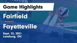 Fairfield  vs Fayetteville  Game Highlights - Sept. 23, 2021