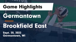 Germantown  vs Brookfield East  Game Highlights - Sept. 20, 2022