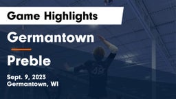 Germantown  vs Preble  Game Highlights - Sept. 9, 2023