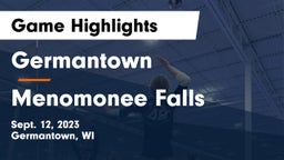 Germantown  vs Menomonee Falls  Game Highlights - Sept. 12, 2023