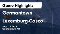 Germantown  vs Luxemburg-Casco  Game Highlights - Sept. 16, 2023