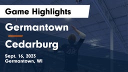 Germantown  vs Cedarburg  Game Highlights - Sept. 16, 2023