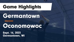 Germantown  vs Oconomowoc  Game Highlights - Sept. 16, 2023