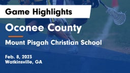 Oconee County  vs Mount Pisgah Christian School Game Highlights - Feb. 8, 2023
