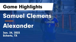 Samuel Clemens  vs Alexander  Game Highlights - Jan. 24, 2023