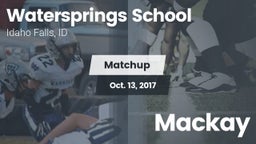 Matchup: Watersprings vs. Mackay  2017