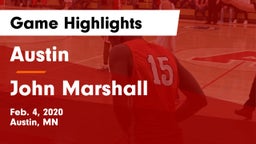 Austin  vs John Marshall  Game Highlights - Feb. 4, 2020