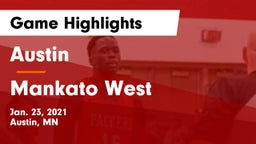 Austin  vs Mankato West  Game Highlights - Jan. 23, 2021