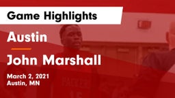 Austin  vs John Marshall  Game Highlights - March 2, 2021