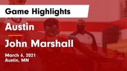 Austin  vs John Marshall  Game Highlights - March 6, 2021