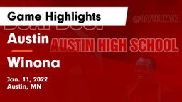 Austin  vs Winona  Game Highlights - Jan. 11, 2022
