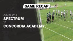 Recap: Spectrum  vs. Concordia Academy 2015
