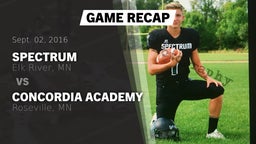 Recap: Spectrum  vs. Concordia Academy 2016