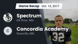 Recap: Spectrum  vs. Concordia Academy 2017