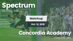 Matchup: Spectrum  vs. Concordia Academy 2018