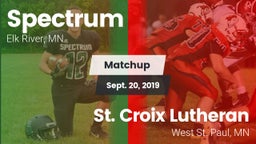 Matchup: Spectrum  vs. St. Croix Lutheran  2019