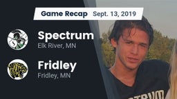 Recap: Spectrum  vs. Fridley  2019