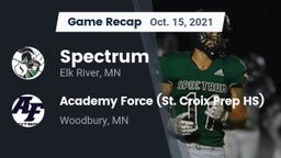 Recap: Spectrum  vs. Academy Force (St. Croix Prep HS) 2021