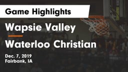 Wapsie Valley  vs Waterloo Christian Game Highlights - Dec. 7, 2019