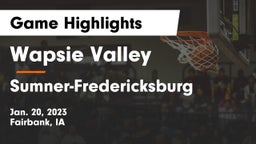 Wapsie Valley  vs Sumner-Fredericksburg  Game Highlights - Jan. 20, 2023