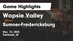 Wapsie Valley  vs Sumner-Fredericksburg  Game Highlights - Dec. 12, 2023