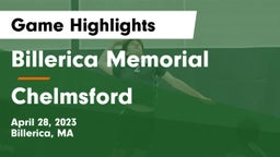 Billerica Memorial  vs Chelmsford  Game Highlights - April 28, 2023