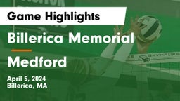 Billerica Memorial  vs Medford  Game Highlights - April 5, 2024