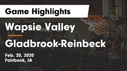 Wapsie Valley  vs Gladbrook-Reinbeck  Game Highlights - Feb. 20, 2020