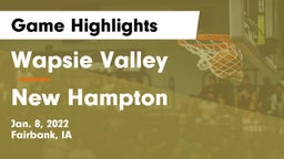 Wapsie Valley  vs New Hampton  Game Highlights - Jan. 8, 2022