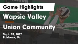 Wapsie Valley  vs Union Community  Game Highlights - Sept. 20, 2022