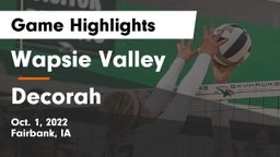 Wapsie Valley  vs Decorah  Game Highlights - Oct. 1, 2022