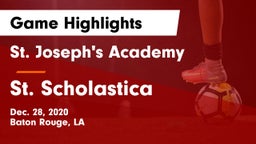 St. Joseph's Academy  vs St. Scholastica Game Highlights - Dec. 28, 2020