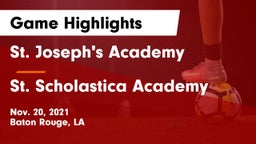 St. Joseph's Academy  vs St. Scholastica Academy Game Highlights - Nov. 20, 2021
