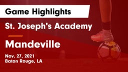 St. Joseph's Academy  vs Mandeville  Game Highlights - Nov. 27, 2021