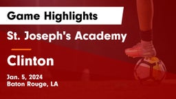 St. Joseph's Academy  vs Clinton  Game Highlights - Jan. 5, 2024