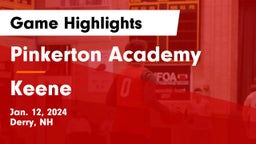 Pinkerton Academy vs Keene  Game Highlights - Jan. 12, 2024