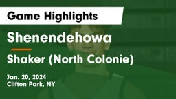 Shenendehowa  vs Shaker  (North Colonie) Game Highlights - Jan. 20, 2024